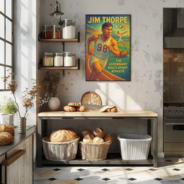 Jim Thorpe Iconic Multi-Sport Legend Poster