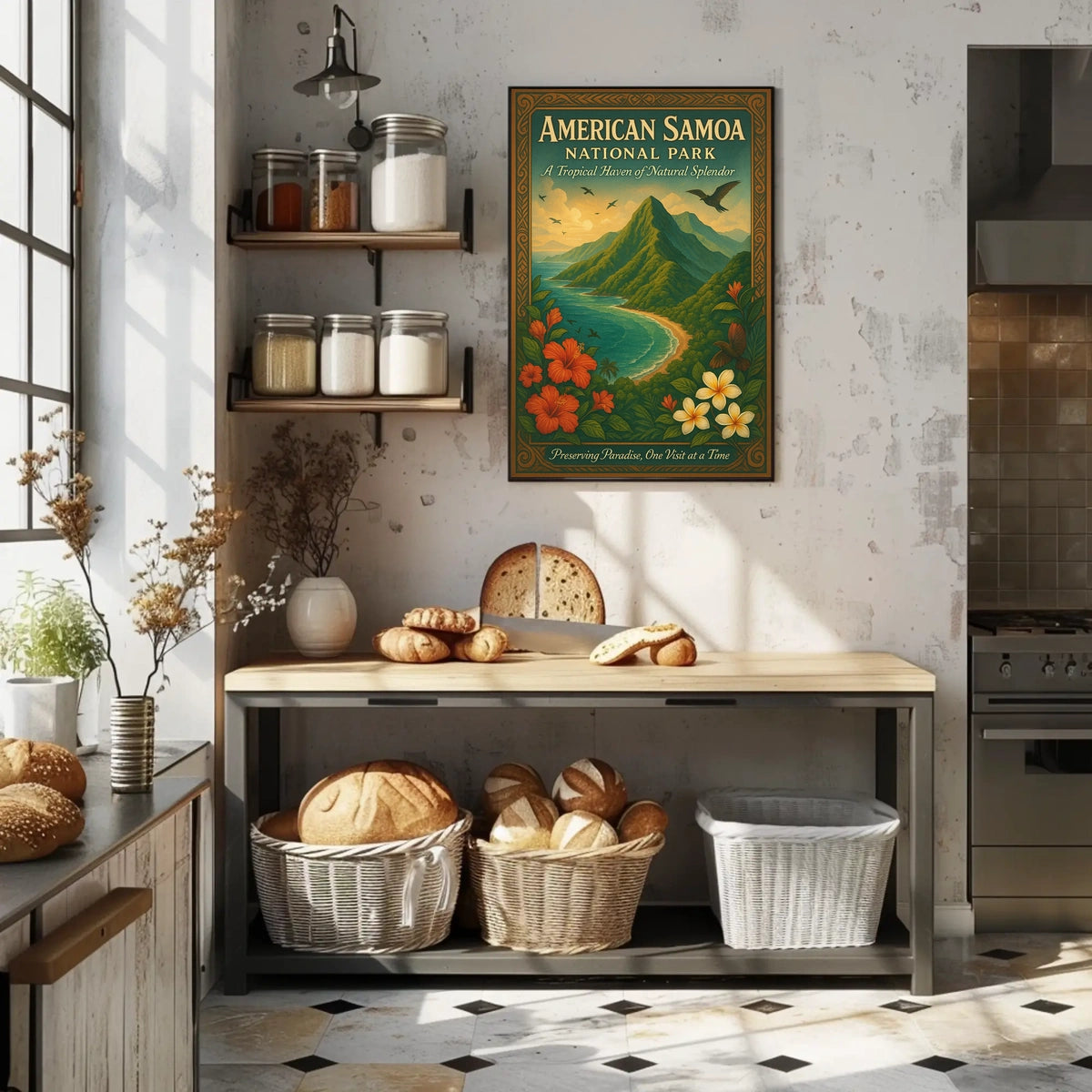 American Samoa National Park Scenic Art Poster