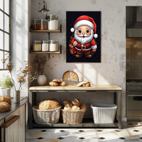 Santa Claus Cartoon Poster: Festive Holiday Cheer