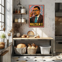 Malcolm X Iconic Leader Poster
