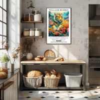 Majestic Tiger in Dreamlike Garden: Abstract or Artistic Poster