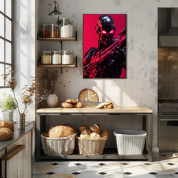 Cybernetic Warrior Poster PosterGoat