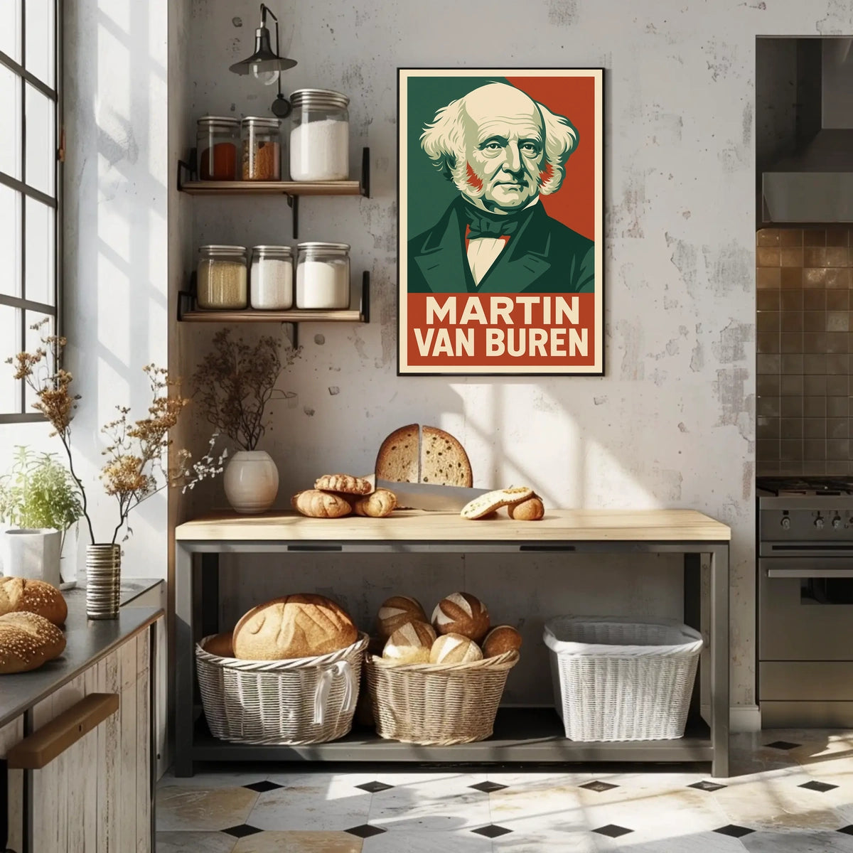 Martin Van Buren Heritage Portrait Lithograph Poster