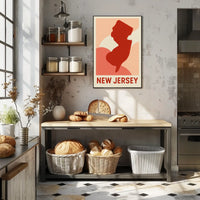 New Jersey Silhouette Poster