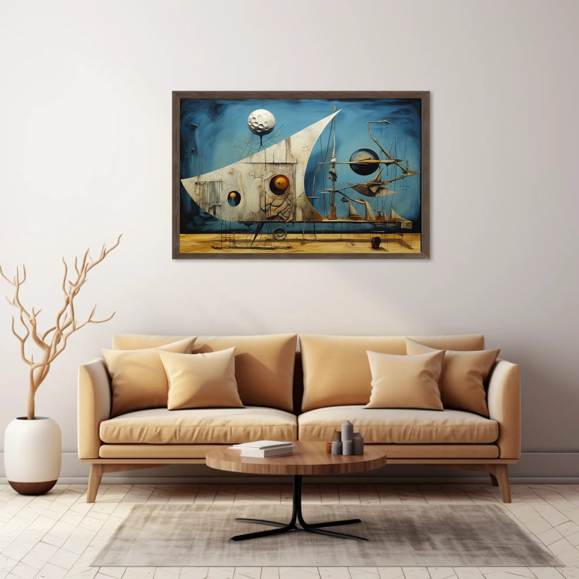 Surreal Dreamscape with Celestial Elements Abstract or Artistic Poster