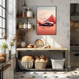 Futuristic Desert Ride Poster PosterGoat