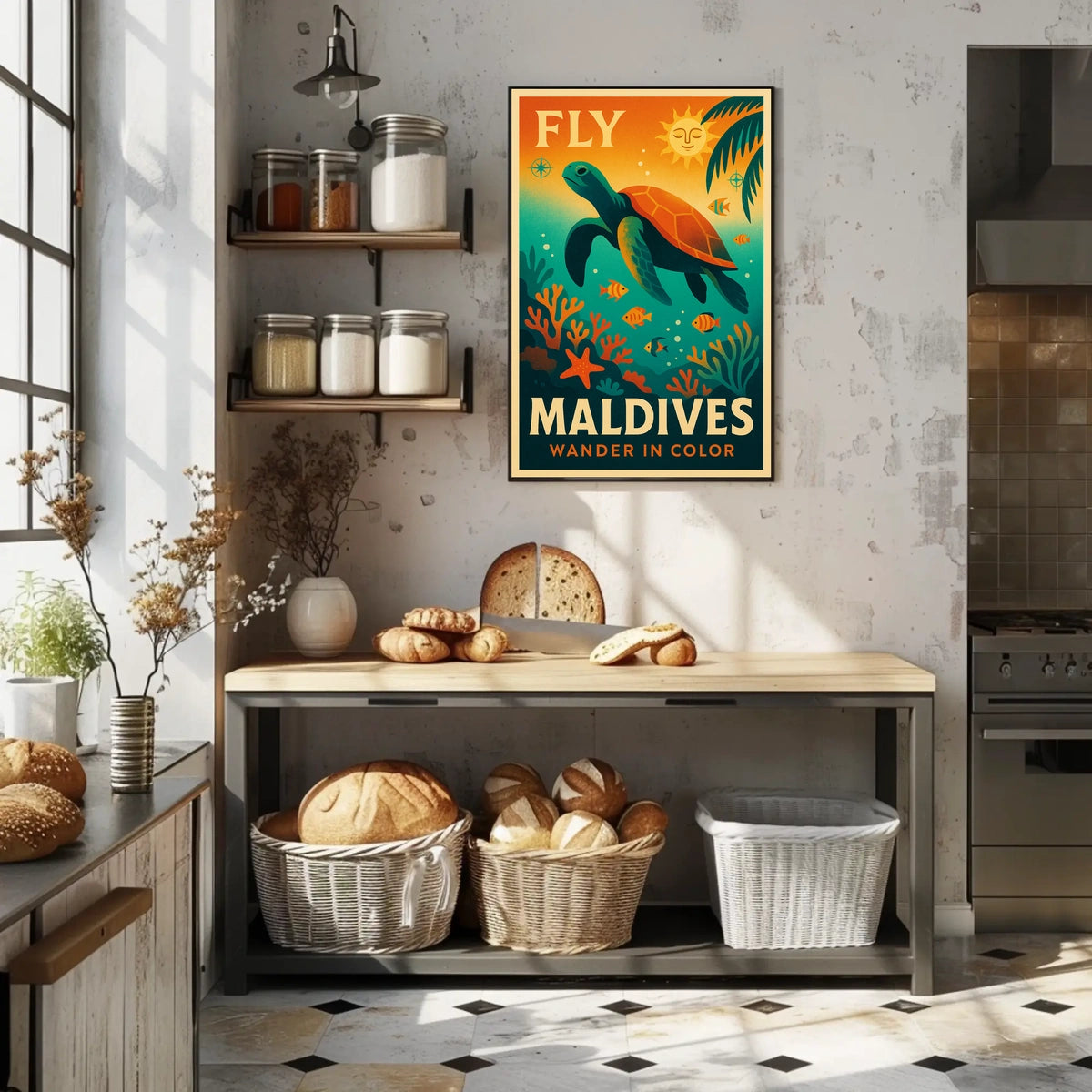 Fly to the Maldives Poster