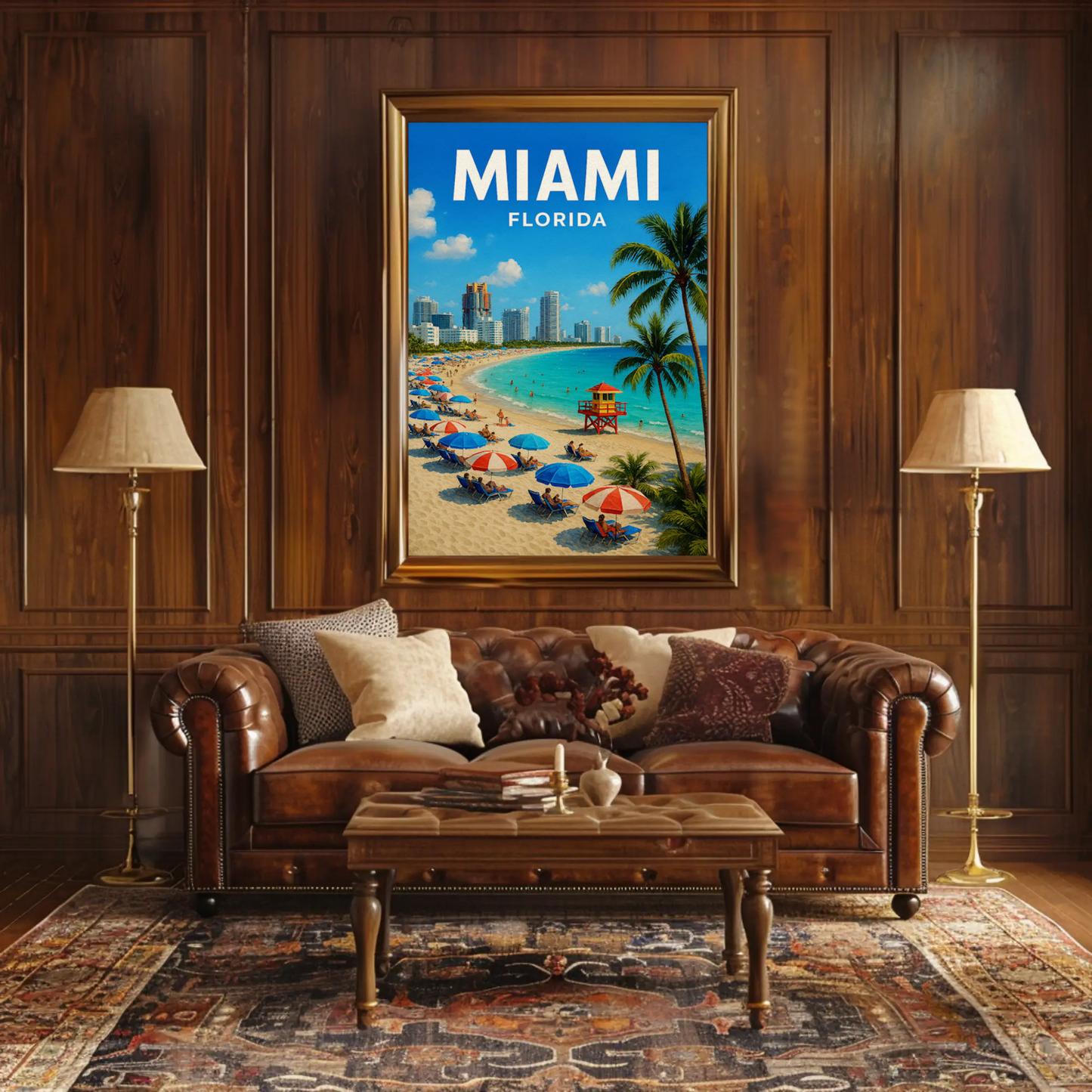 Miami Beach Florida Lifeguard Tower City Coast Poster