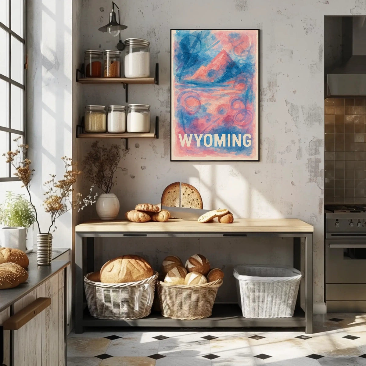 Wyoming Landscape Art Poster