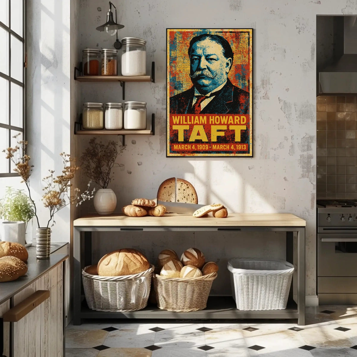 William Howard Taft 27th President of the United States Street Art Mashup Poster