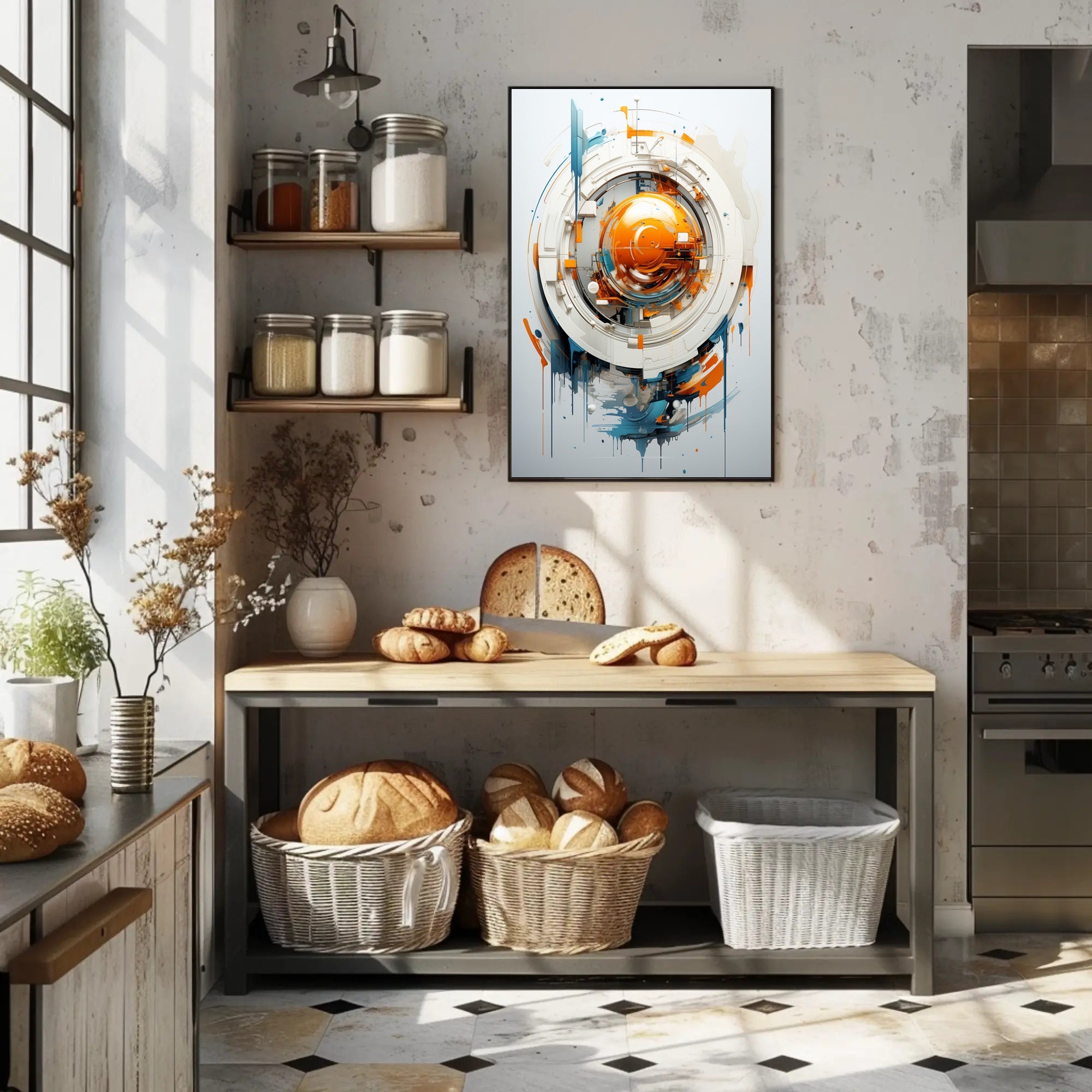 Abstract Technological Sphere Abstract Poster