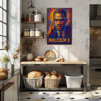 Malcolm X Iconic Leader Poster