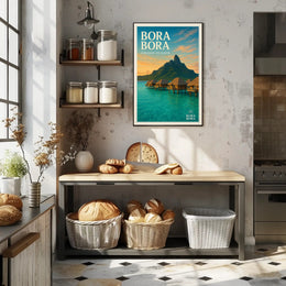 Bora Bora Overwater Bungalows Travel Poster PosterGoat