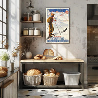 Skiing in the Dolomites Poster PosterGoat