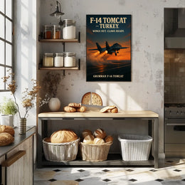 F-14 Tomcat Wings Out, Claws Ready Poster