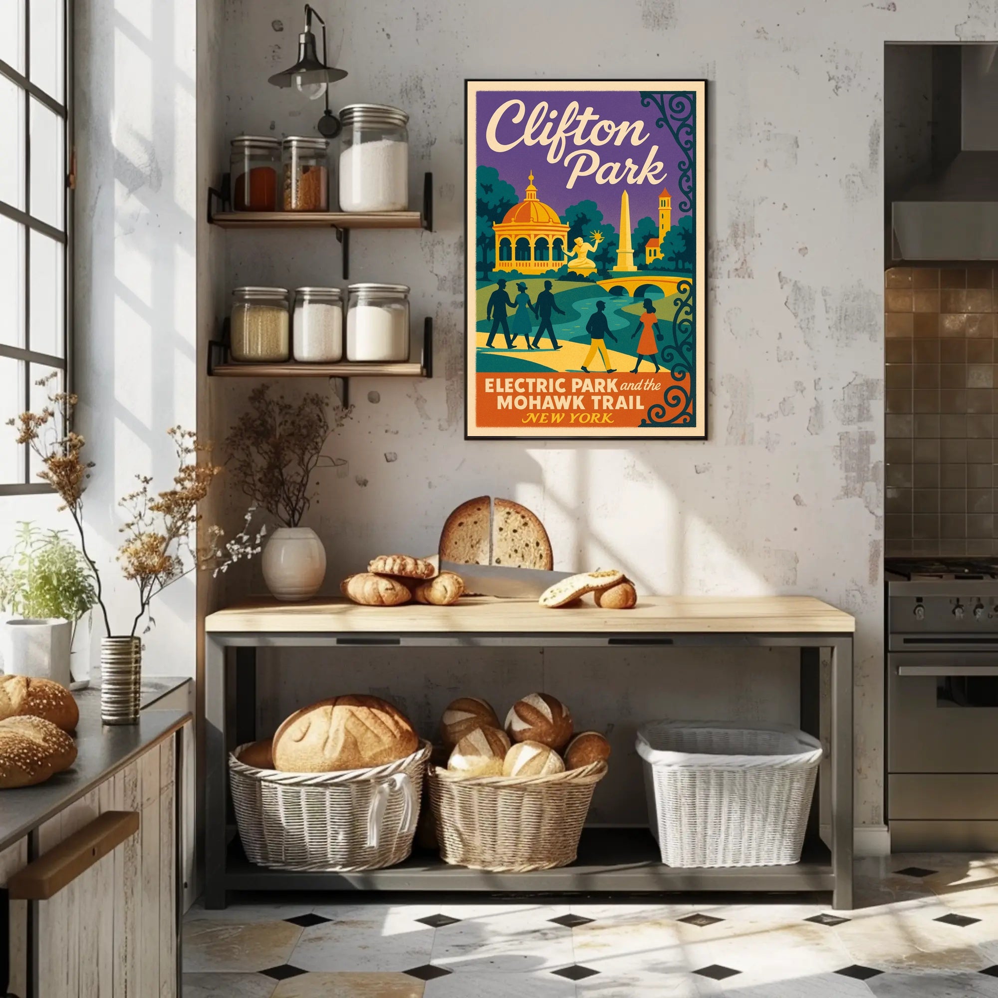 Clifton Park Nostalgia: Vintage Travel Poster