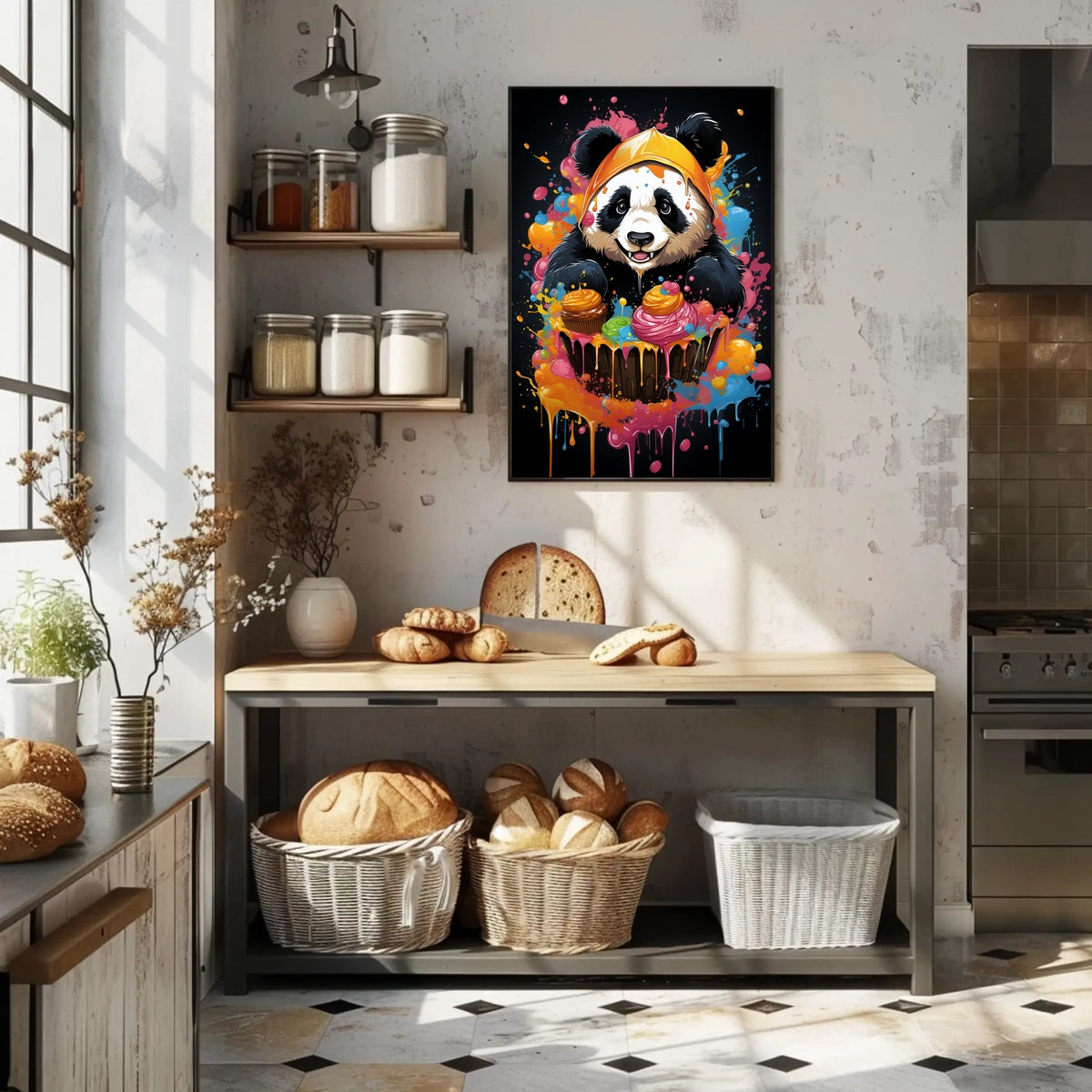 Colorful Panda Delight Poster