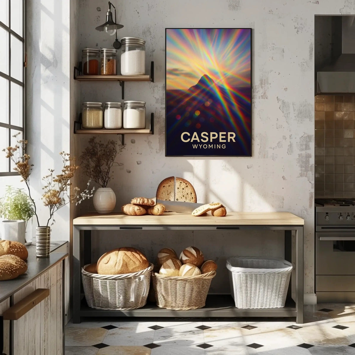 Casper Wyoming Vibrant Perspective Impressionism Poster