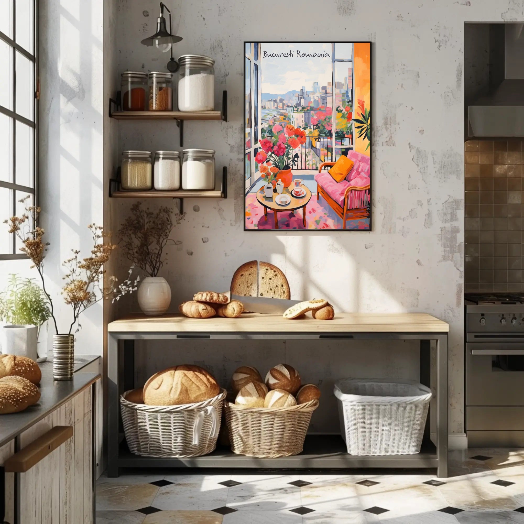Bucaresti Serenity: A Balcony View Poster