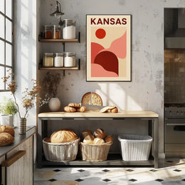 Kansas Abstract Landscape Poster