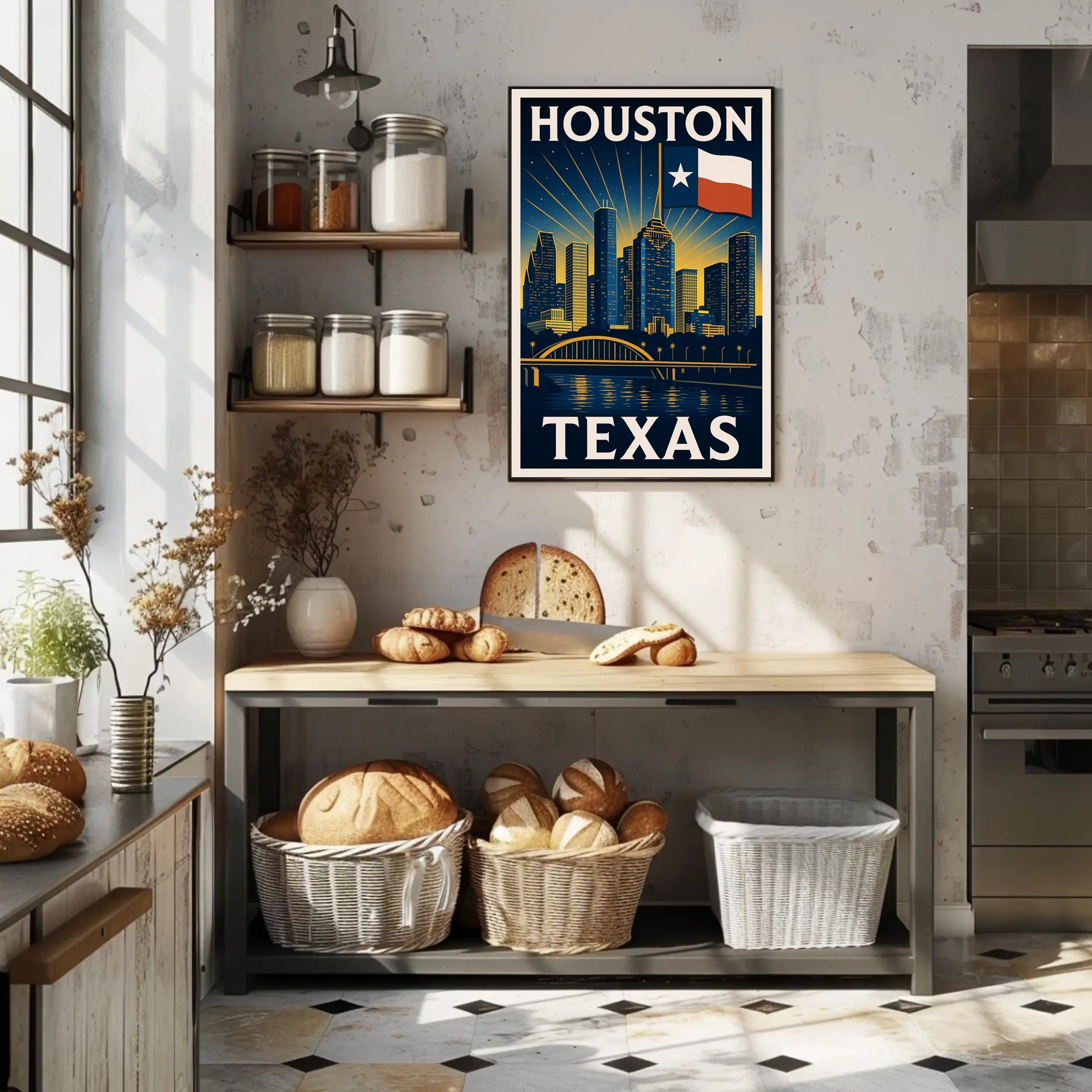 Houston, Texas Skyline Poster PosterGoat