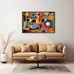 Vibrant Abstract Geometric Pop Art Poster Print