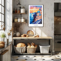 Santorini Sunset Poster