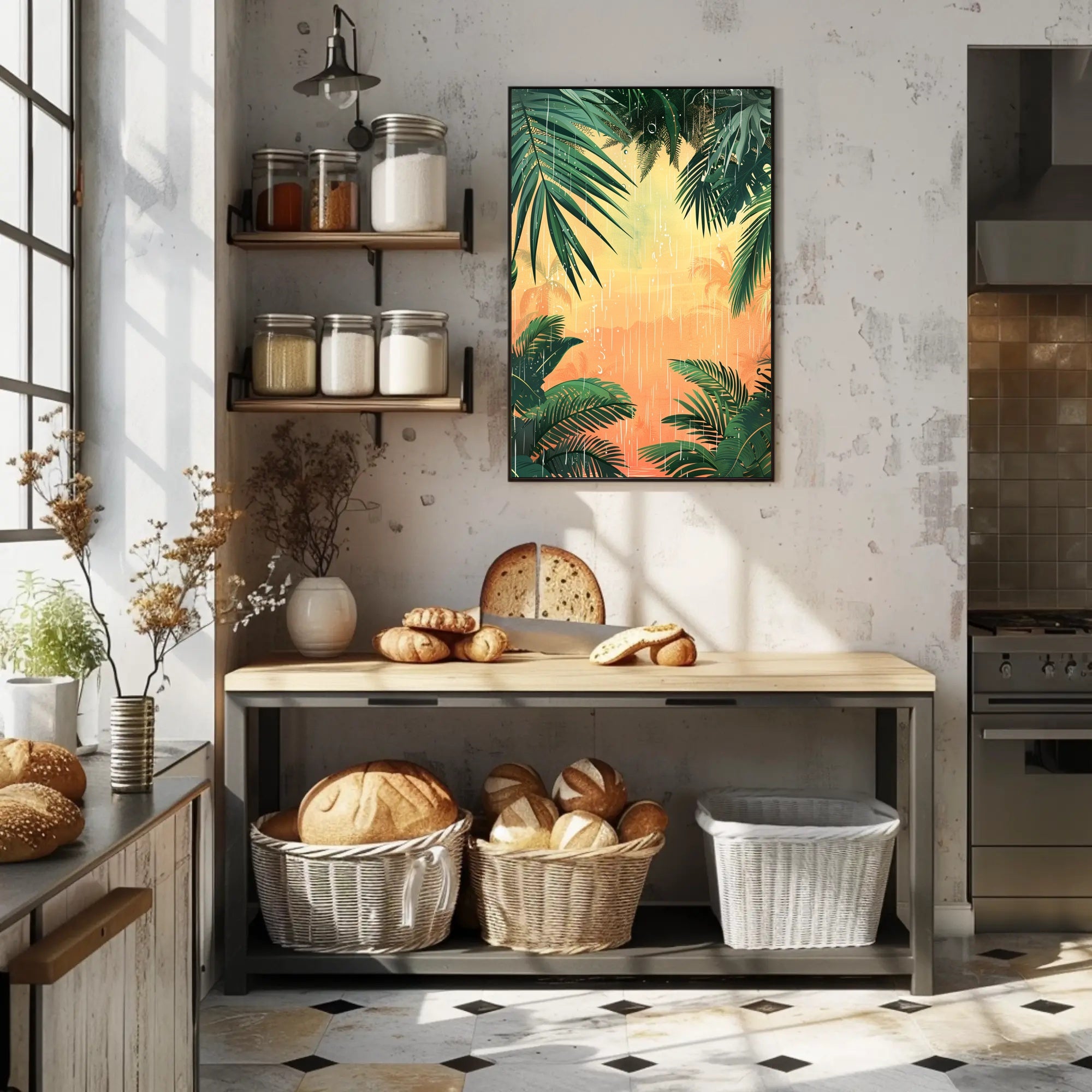 Tropical Rainfall Art Print Poster for Home Decor and Travel Enthusiasts PosterGoat