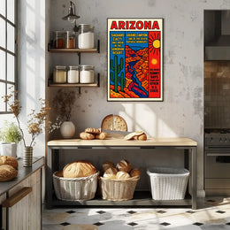 Arizona Saguaro and Grand Canyon Celebration Poster