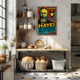 Rutherford B. Hayes 19th President of the United States Graffiti Pop Art Poster