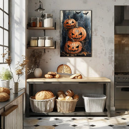 Haunted Halloween Pumpkins Poster