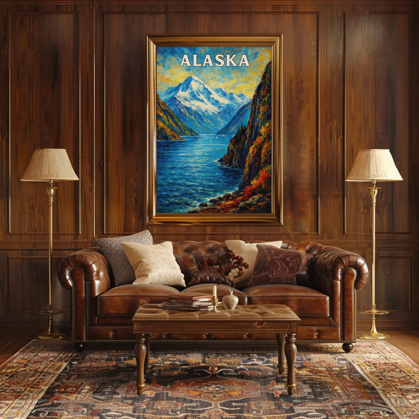 Alaska Kenai Fjords Coastal Mountain View Travel Poster