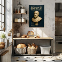 Benjamin Harrison Bust Historical or Presidential Poster PosterGoat