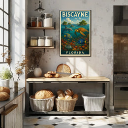 Biscayne Florida Scenic Coastal Timeless Collector Poster