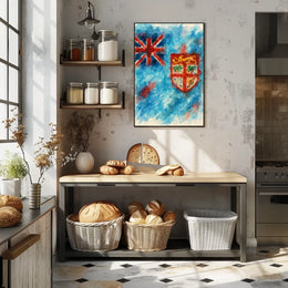 Watercolor Flag Art Poster
