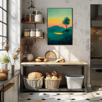 Tranquil Landscape Sunset Poster Serene Wall Art