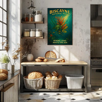 Biscayne National Park Where Land Poster