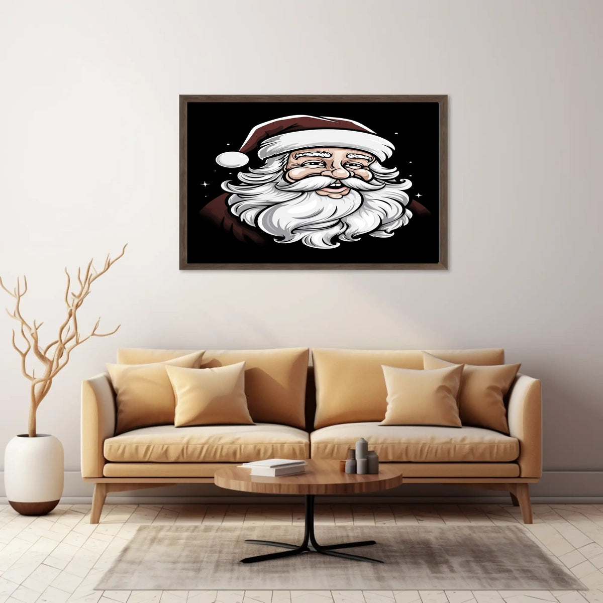 Jolly Santa Claus Illustration Poster