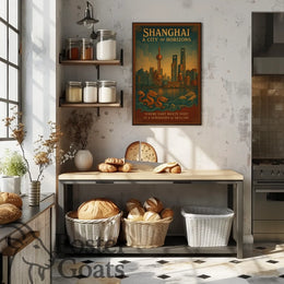 Shanghai Skyline Travel Poster