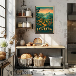 Fontana Vintage Travel Poster