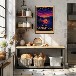 Lake Charlevoix Sunset View - Travel Poster