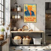 Trump Visionary Watercolor Patriotism Poster
