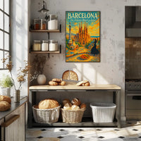 Barcelona The Artistic Heart of Spain Description Experience the Poster