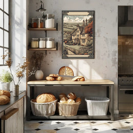 Quaint Countryside Cottage Poster