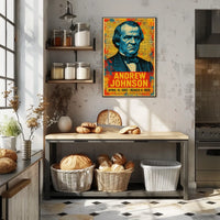 Andrew Johnson 17th President of the United States Street Art Mashup Poster