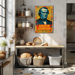 Andrew Johnson 17th President of the United States Street Art Mashup Poster
