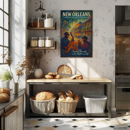 New Orleans Culture Poster Tapestry Of Heritage Home Decor