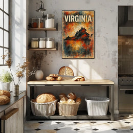 Virginia State Silhouette Poster