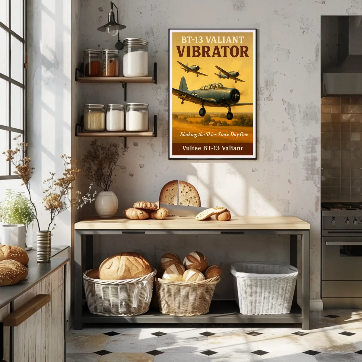 Vultee BT-13 Valiant Shaking the Skies Poster