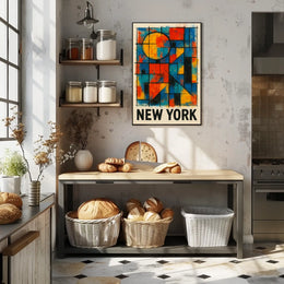 New York Abstract Poster
